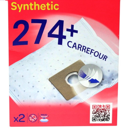 Sacs CARREFOUR 274+ synthetic pour aspirateur CARREFOUR HOME CVC14D-11