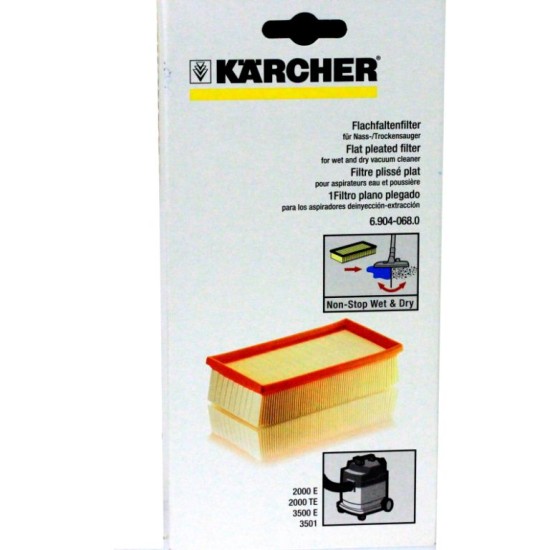 Filtre plat plissé de remplacement pour aspirateur Karcher 6.414-498.0 SE  2001 SE 3001 SE 5.100 SE 6.100 K 2801 A 2801, support et sec - AliExpress