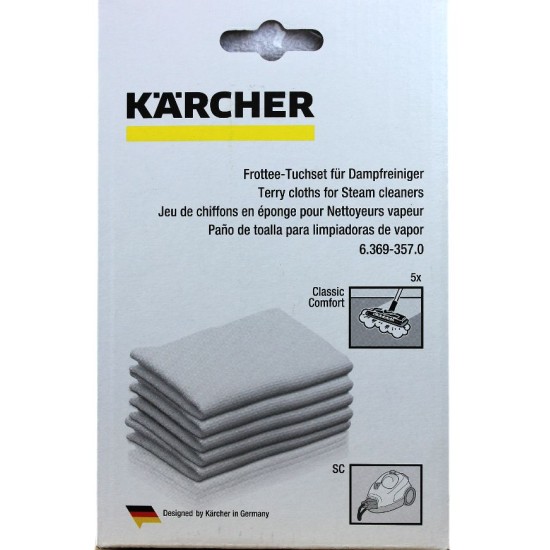 Vhbw set de lingettes (2-exemplaires) compatible avec Kärcher SC 1