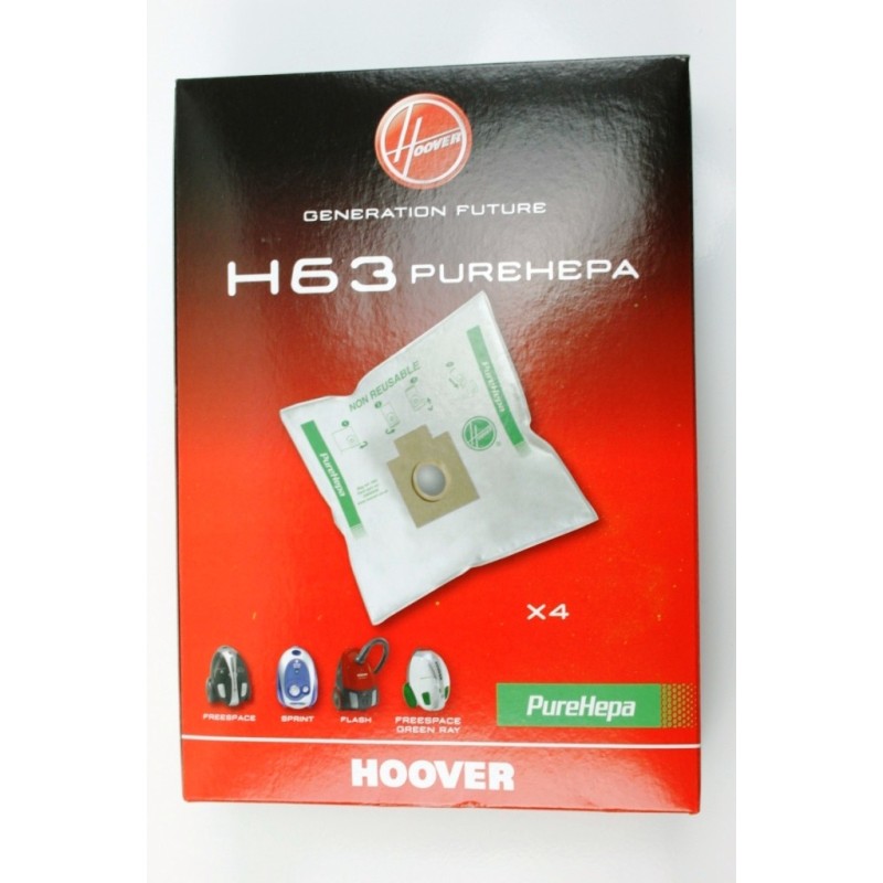 H58/H63/H64 5 x Remplacement sacs d'aspirateur pour Hoover TFS 5181 017 type