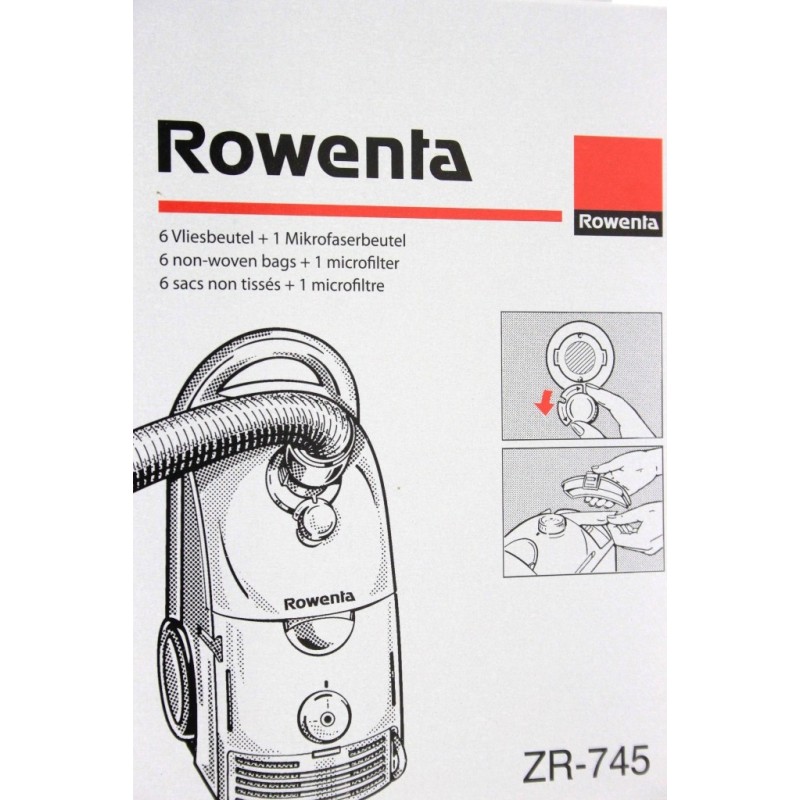 Sacs ZR745 ROWENTA DYMBO, RS005, RS012A, RS014, RS038 , RS041, RS072
