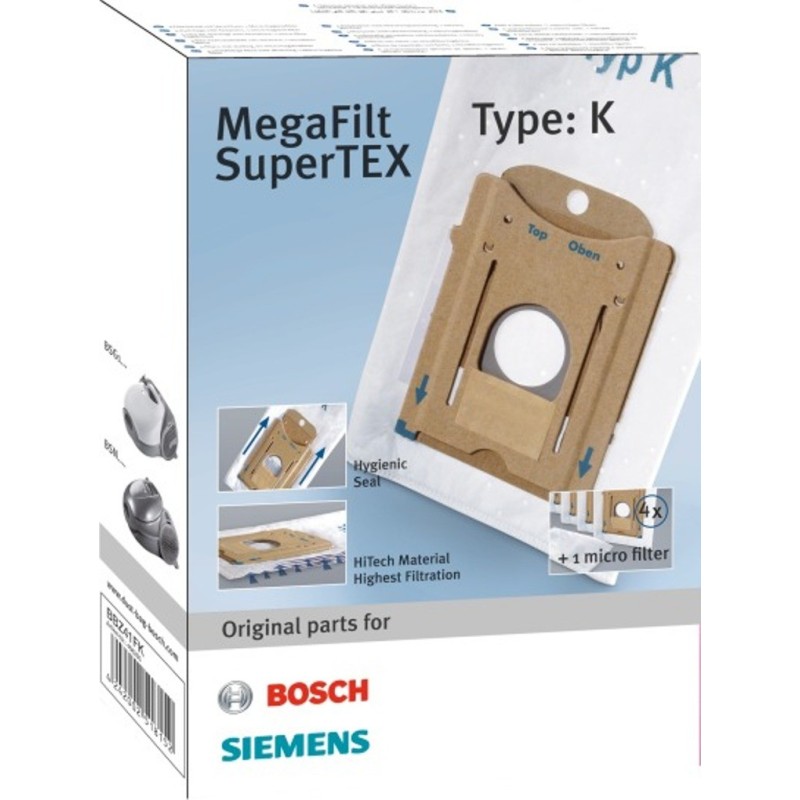 Sacs 00468265 Type K MegaFilt SuperTEX BOSCH ou SIEMENS